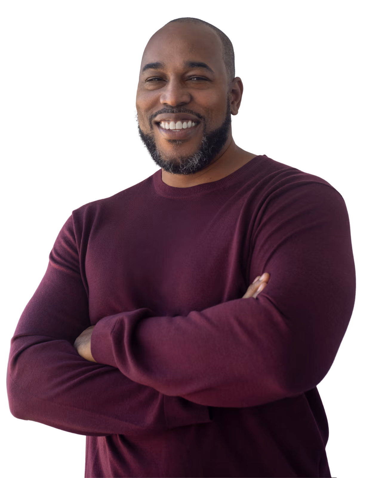 Steven Goard smiling with arms crossed